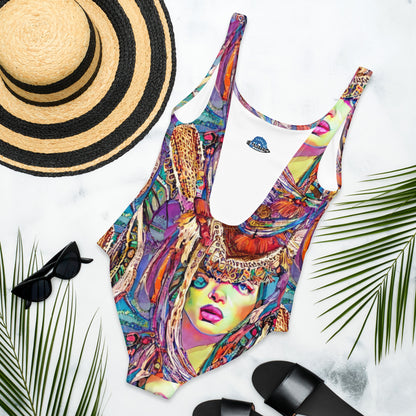 Bohemian Jeweled Goddess One-Piece Swimsuit