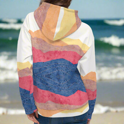 Sunset River Mountains Beach Hoodie Cozy Sweatshirt