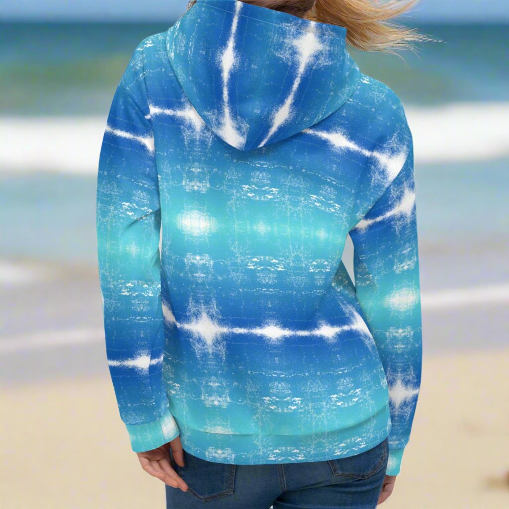 Blue Turquoise Ocean Vibration Beach Hoodie Cozy Sweatshirt