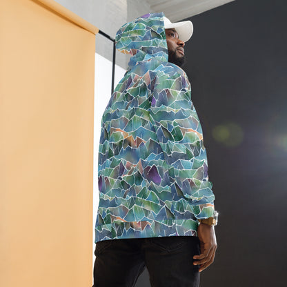 Stained Glass Mountains Beach Hoodie Cozy Sweatshirt