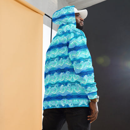 Aqua Storm Waves Beach Hoodie Cozy Sweatshirt