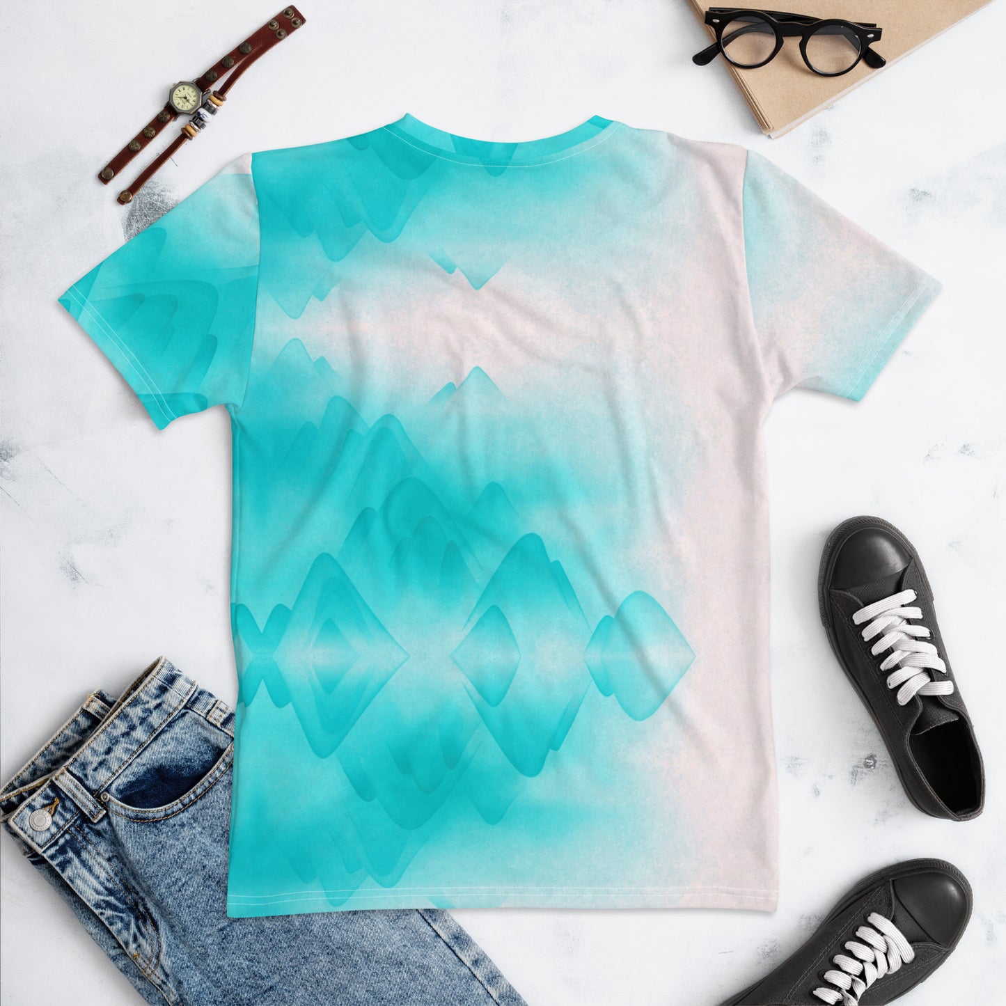 Reflection Mountains Teal Women's T-shirt