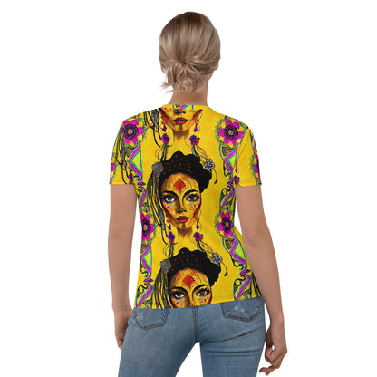 Yellow Bohemian Goddess Women's T-shirt