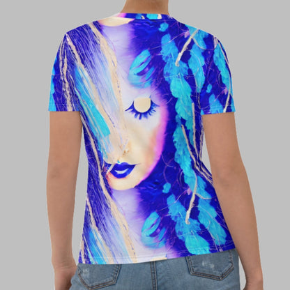 Blue Bohemian Goddess Women's T-shirt