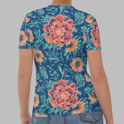 Garden Flowers Blue Women's T-shirt