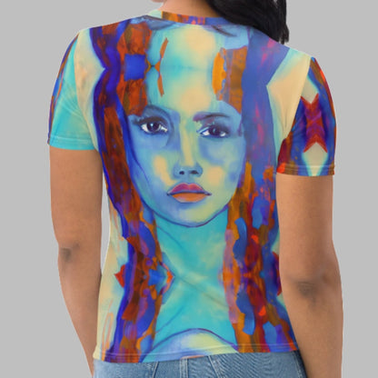 Brianna Goddess Aqua Blue Women's T-shirt