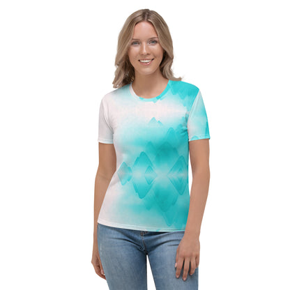 Reflection Mountains Teal Women's T-shirt