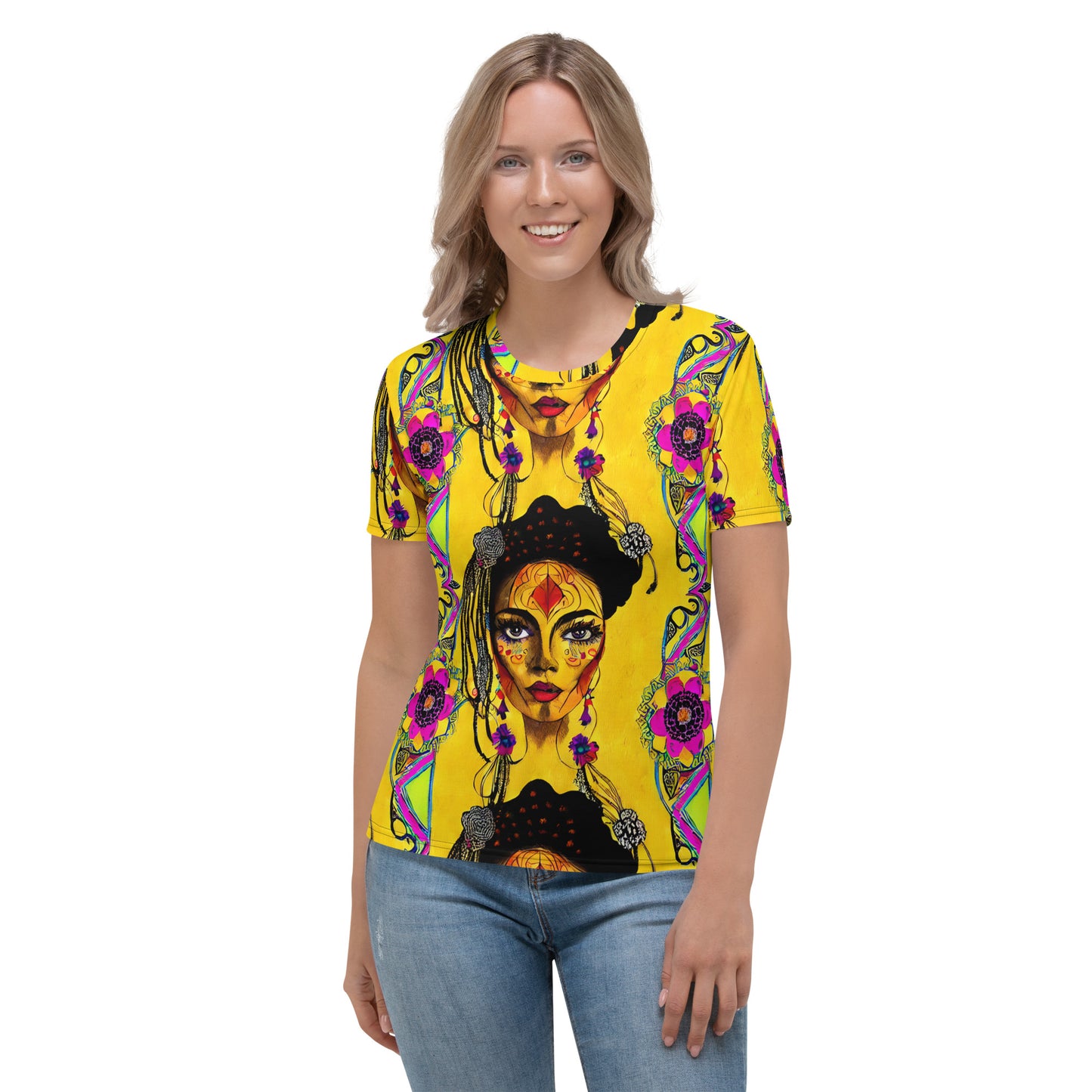 Yellow Bohemian Goddess Women's T-shirt