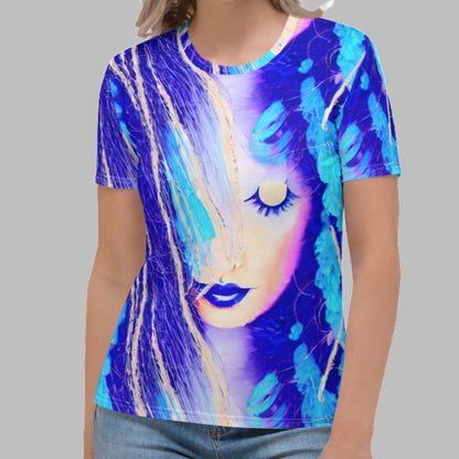 Blue Bohemian Goddess Women's T-shirt