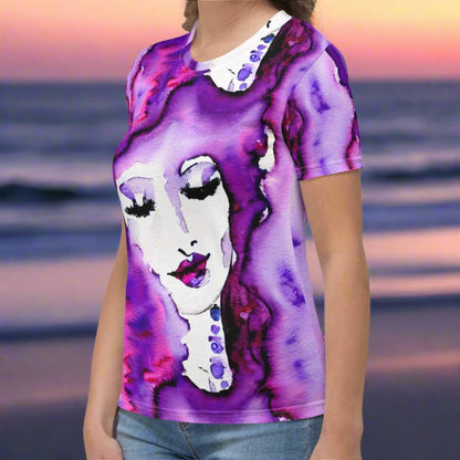 Purple Bohemian Goddess Women's T-Shirt