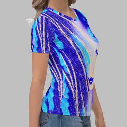 Blue Bohemian Goddess Women's T-shirt