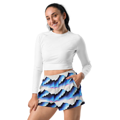 Blue Mid Mountains Women’s Athletic Shorts