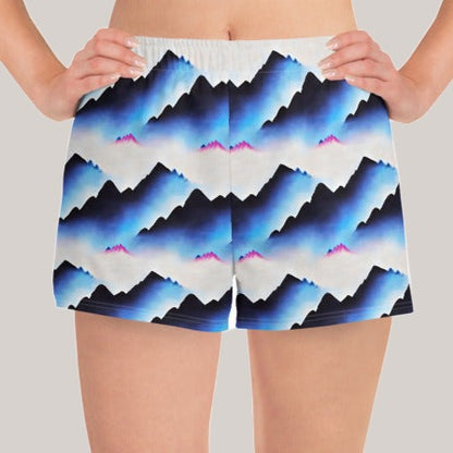 Blue Mid Mountains Women’s Athletic Shorts