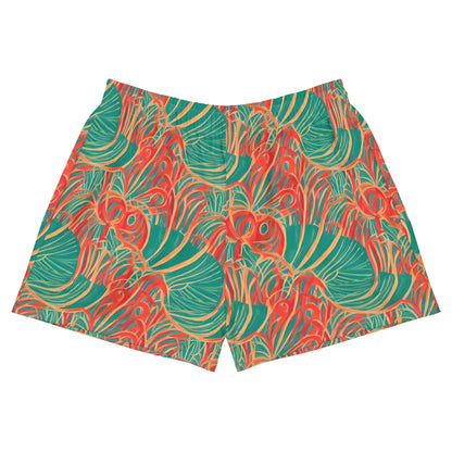 Tropical Plants Green Orange Women’s Athletic Shorts