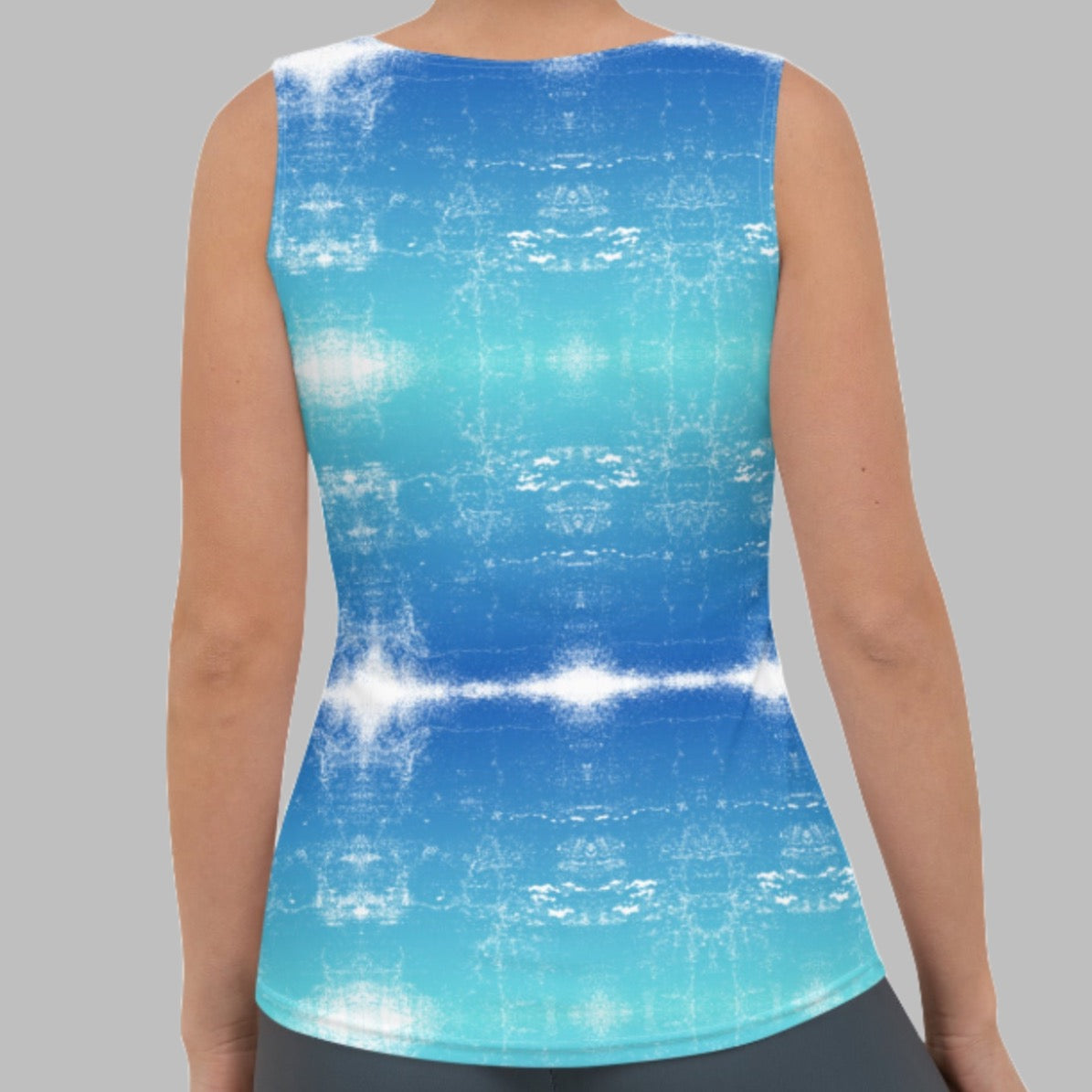 Blue Turquoise Ocean Vibrations Women's Tank Top