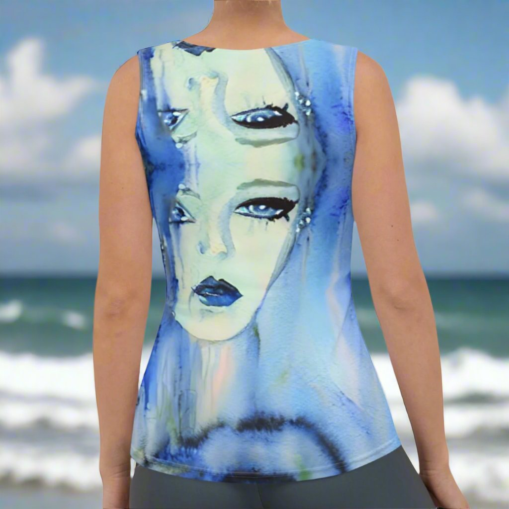 Blue Painted Goddess Women's Tank Top