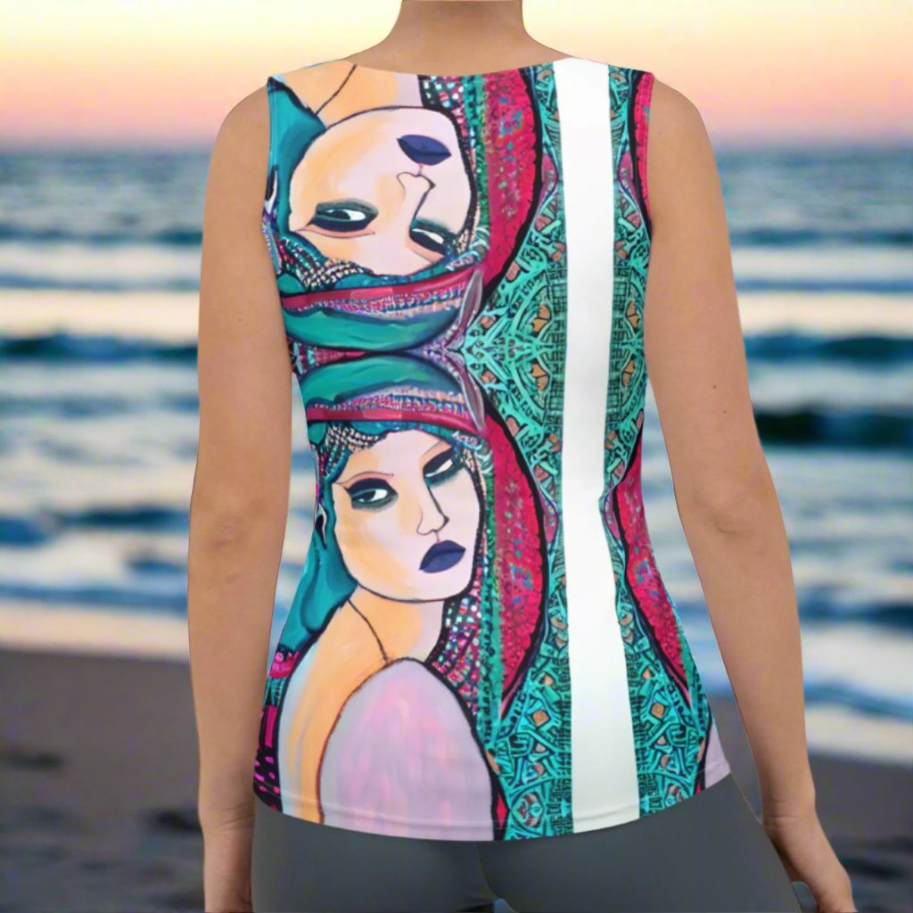 Boho Aqua Goddess Women's Tank Top