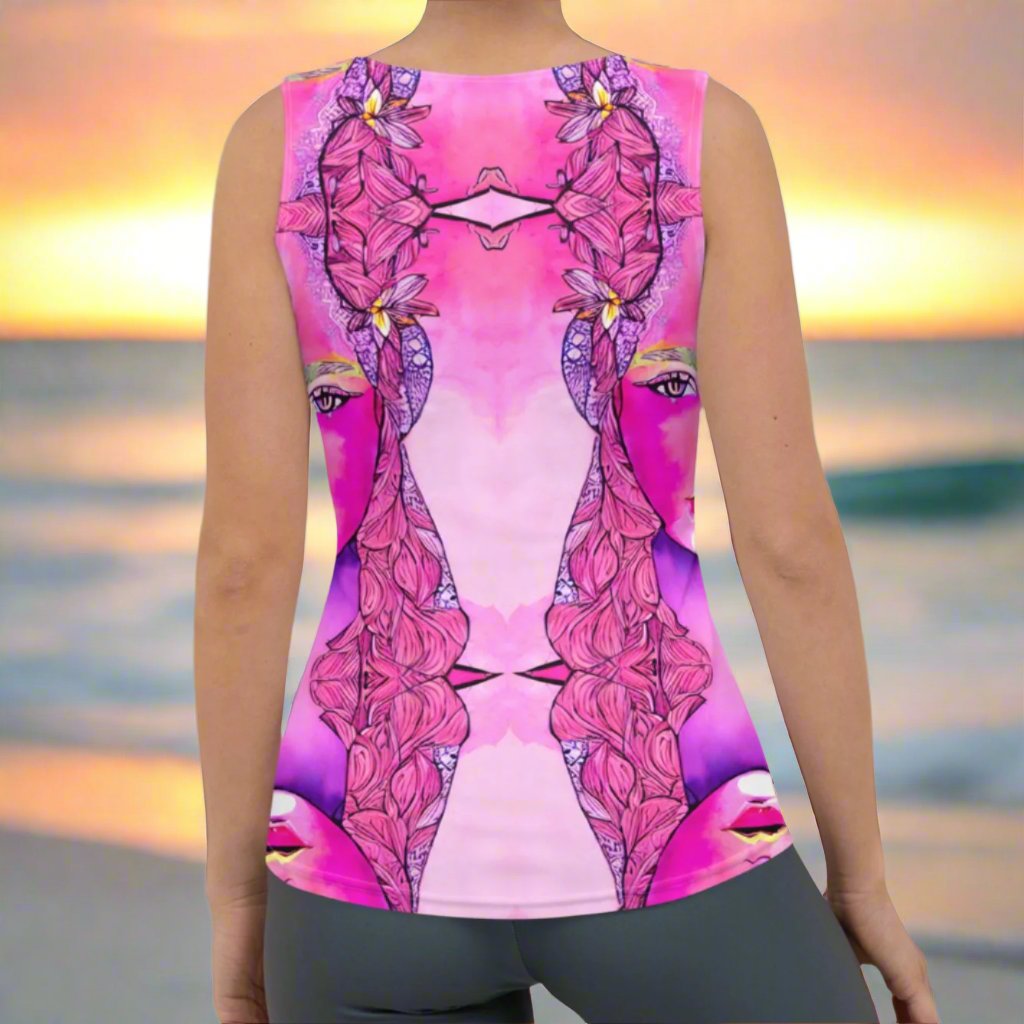 Pink Bohemian Goddess Women's Tank Top