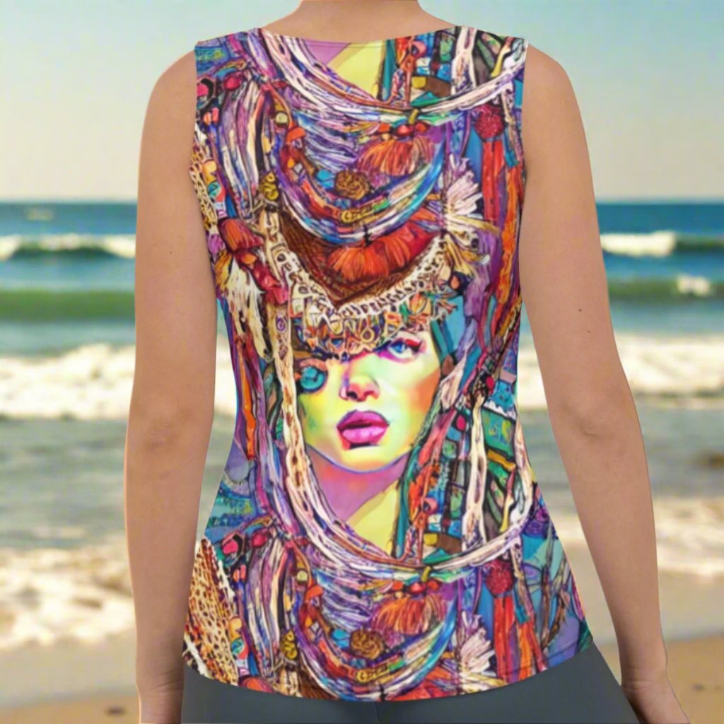 Bohemian Jeweled Goddess Women's Tank Top