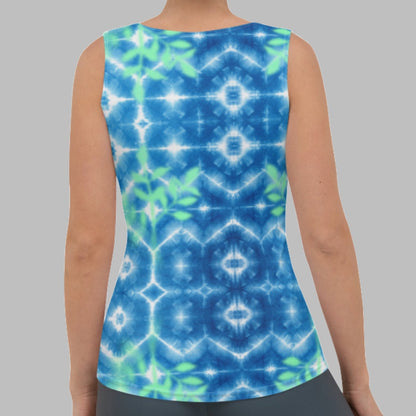 Island Blue Sky Tie Dye Women's Tank Top