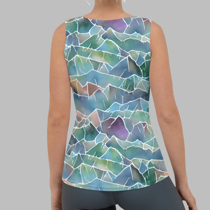 Stained Glass Mountains Women's Tank Top