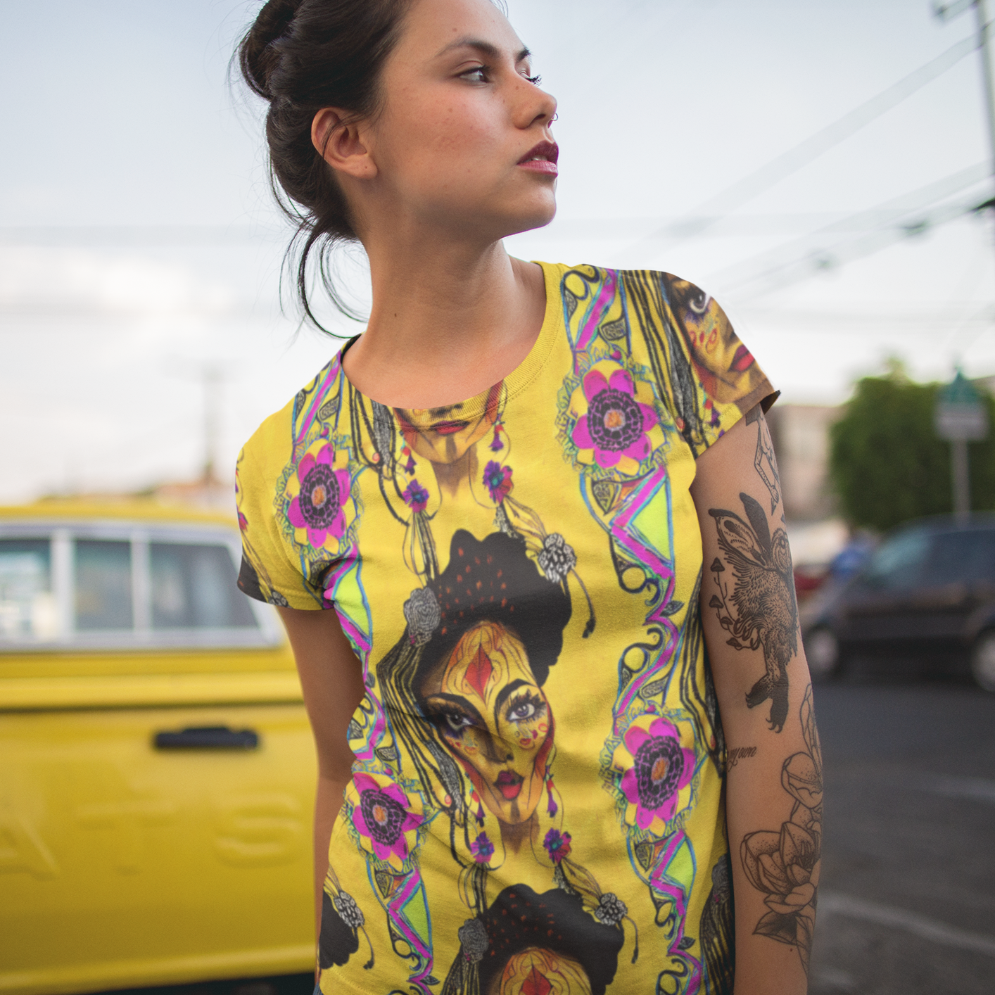 Yellow Bohemian Goddess Women's T-shirt