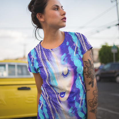 Blue Bohemian Goddess Women's T-shirt