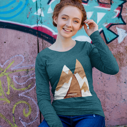 Rusty Mountain Peak Women's Long Sleeve T-Shirt