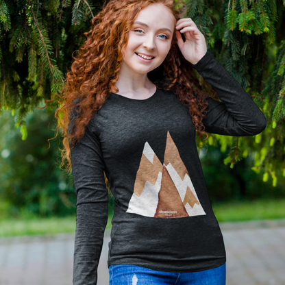 Rusty Mountain Peak Women's Long Sleeve T-Shirt