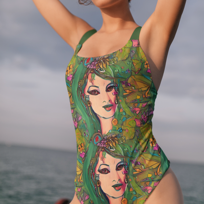 Adelaide Green Goddess One-Piece Swimsuit