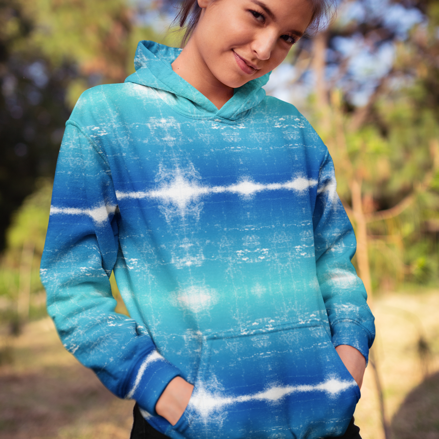 Blue Turquoise Ocean Vibration Beach Hoodie Cozy Sweatshirt