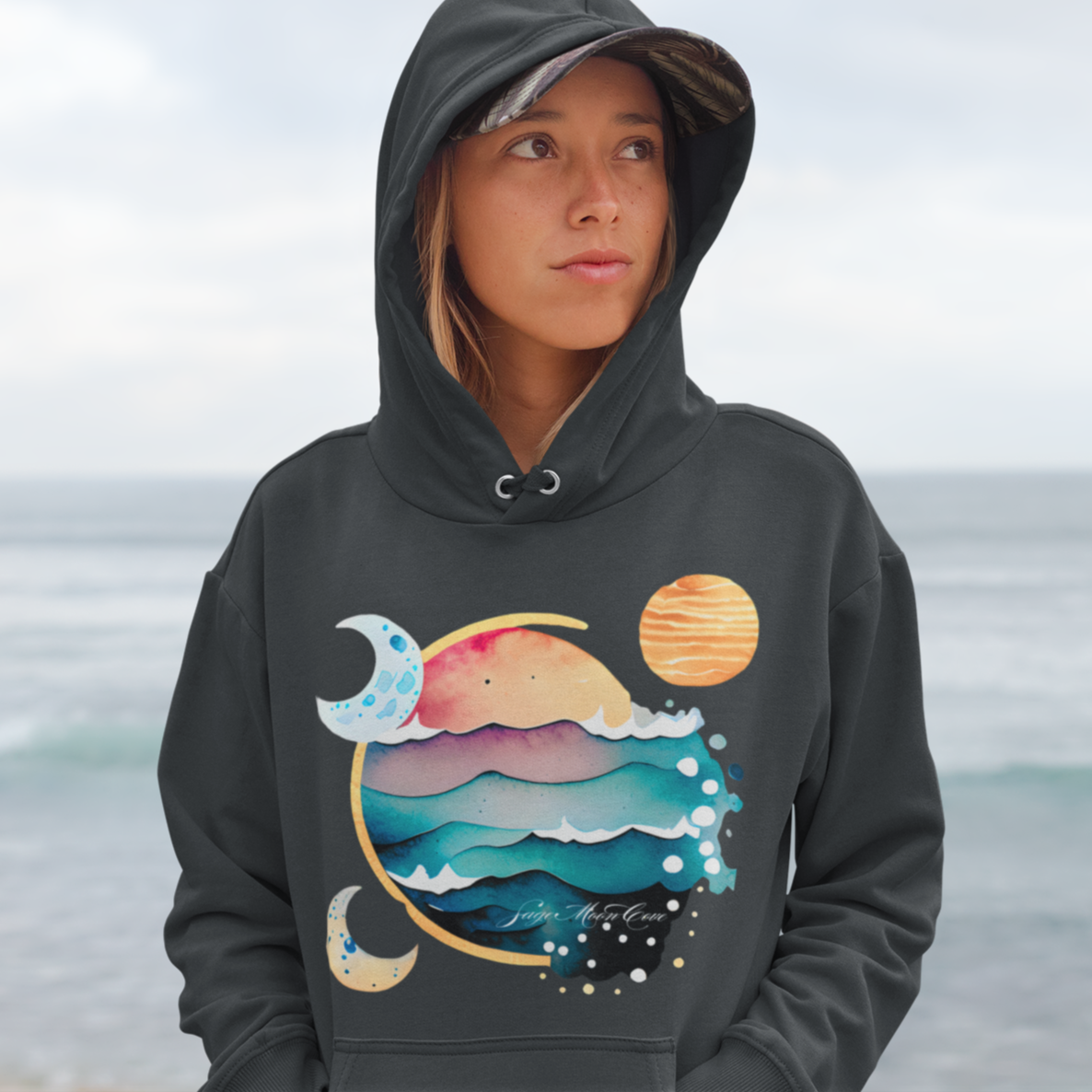 Ocean Moons Surf Hoodie Sweatshirt