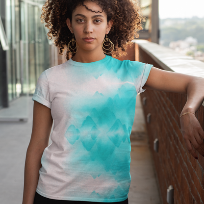 Reflection Mountains Teal Women's T-shirt