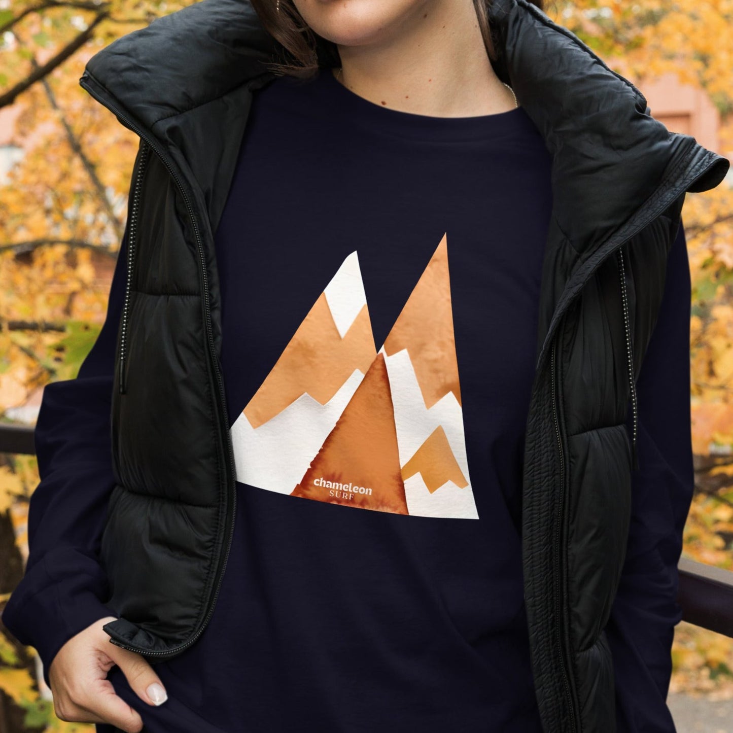 Rusty Mountain Peak Women's Long Sleeve T-Shirt