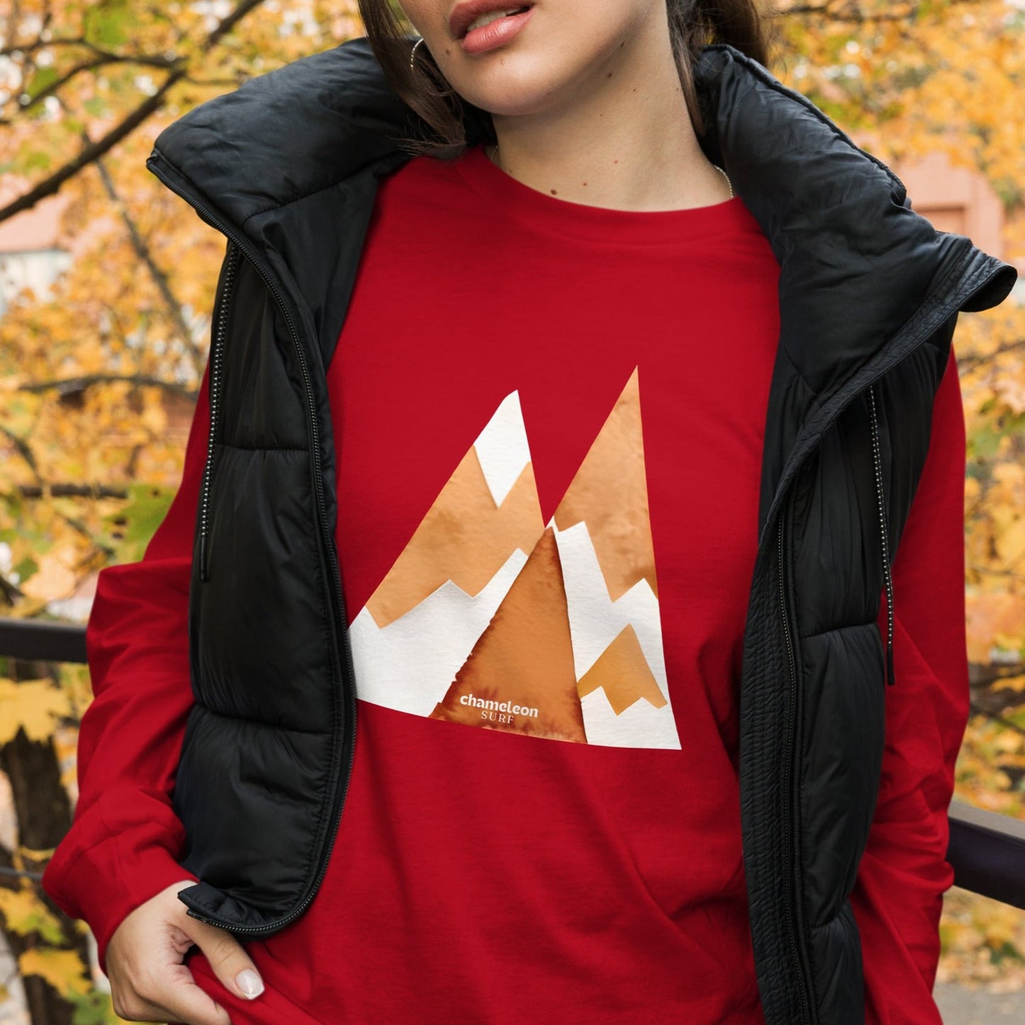 Rusty Mountain Peak Women's Long Sleeve T-Shirt