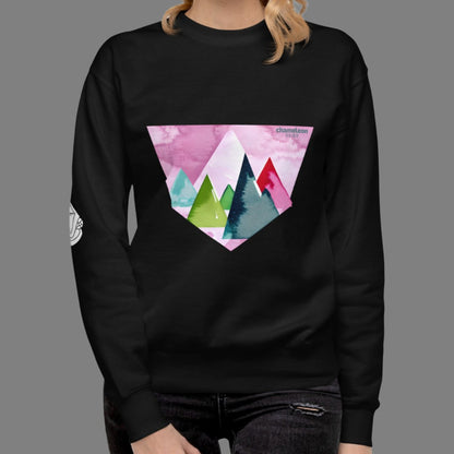 Pink Sunset Mountains Women's Premium Sweatshirt