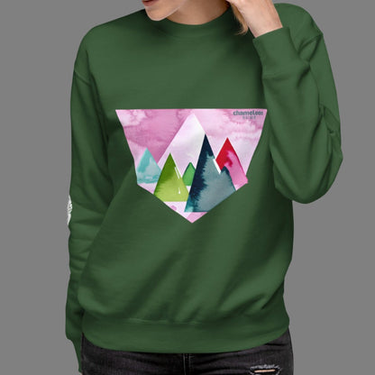 Pink Sunset Mountains Women's Premium Sweatshirt