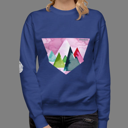 Pink Sunset Mountains Women's Premium Sweatshirt