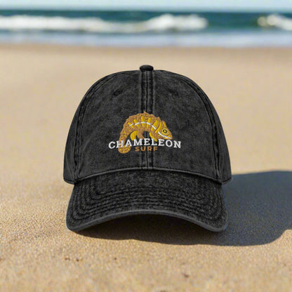 Chameleon Surf Yellow Logo Vintage Cotton Twill Cap