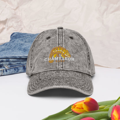 Chameleon Surf Yellow Logo Vintage Cotton Twill Cap