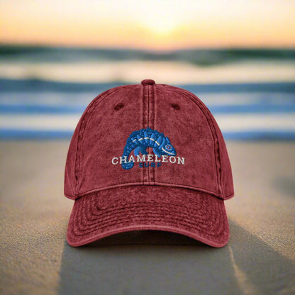 Chameleon Surf Blue Logo Vintage Cotton Twill Cap