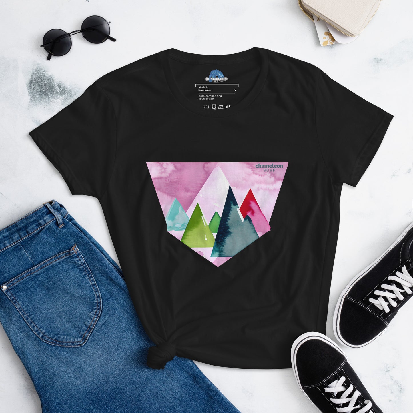 Pink Sunset Mountains Women's T-Shirt