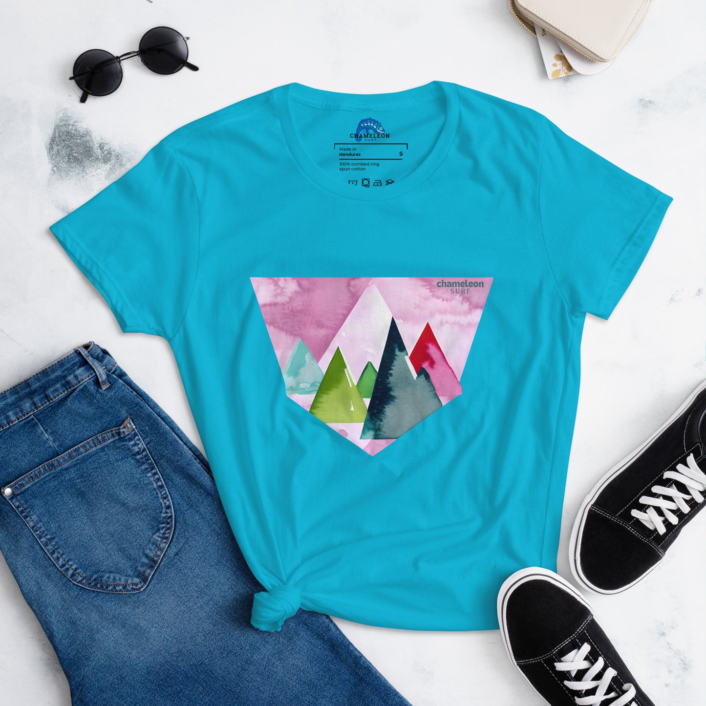 Pink Sunset Mountains Women's T-Shirt