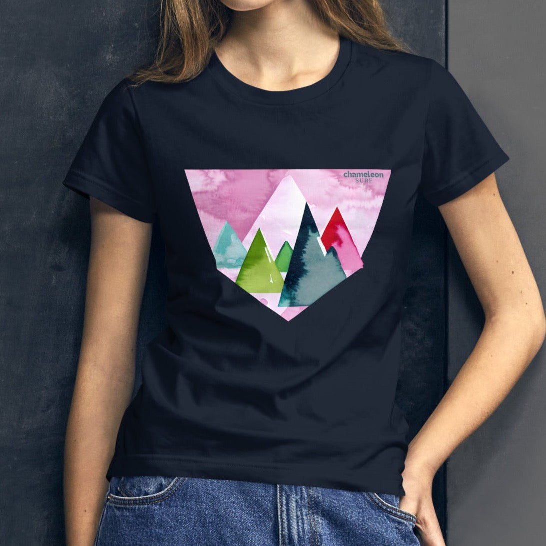 Pink Sunset Mountains Women's T-Shirt