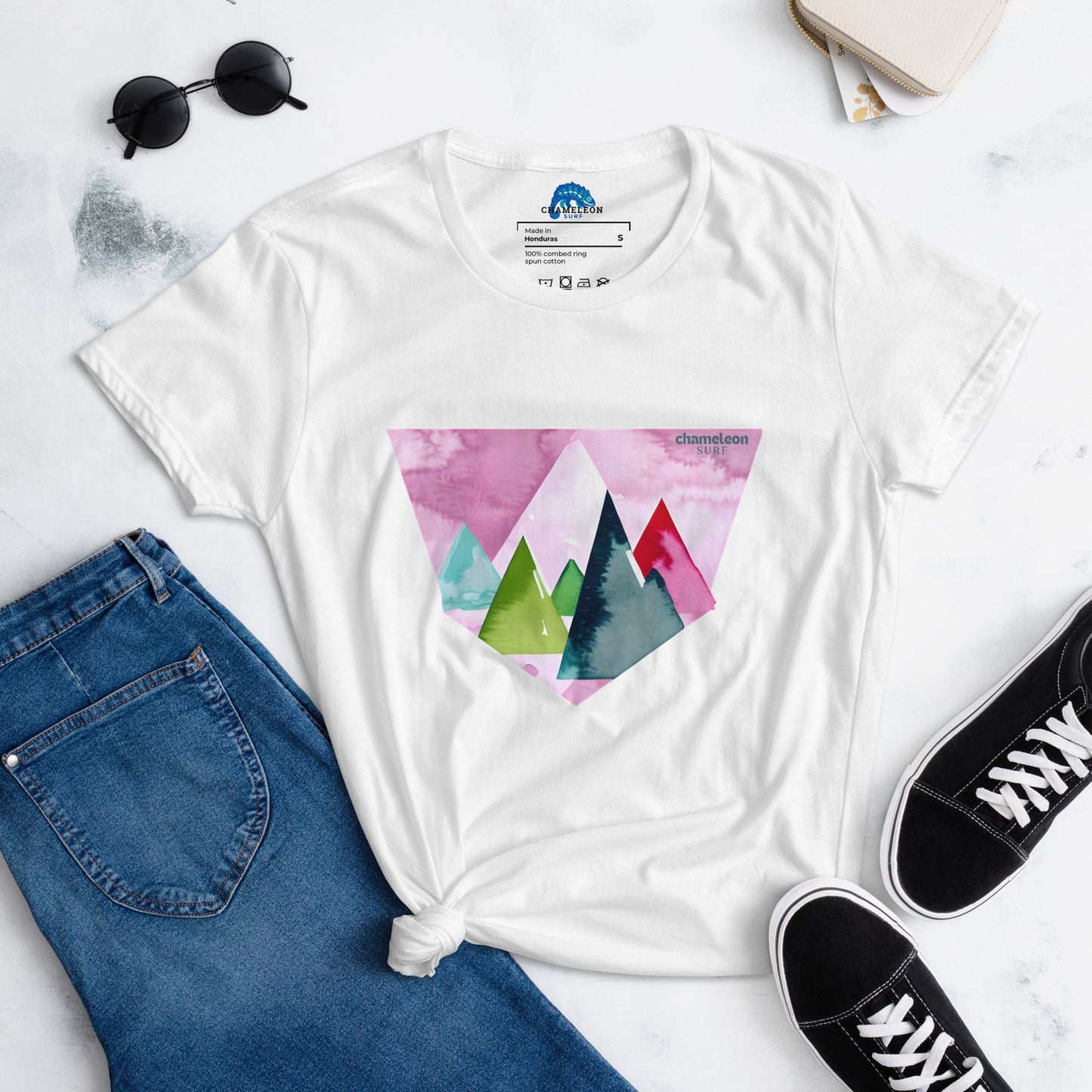 Pink Sunset Mountains Women's T-Shirt