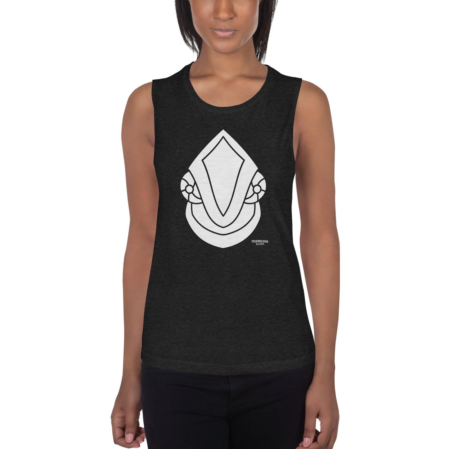 White Face Off Chameleon Surf Women's Muscle Tank Top