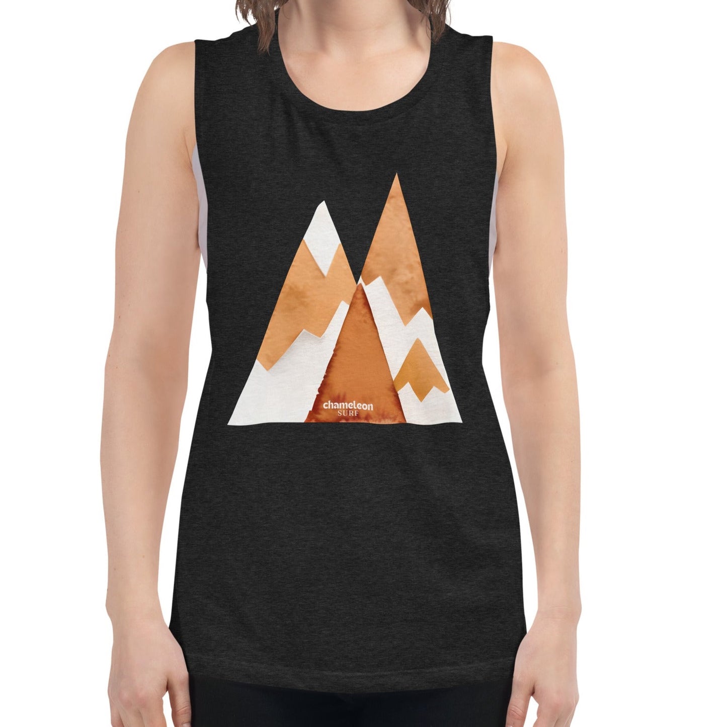 Snow Red Cliffs Mountains Women's Muscle Tank Top