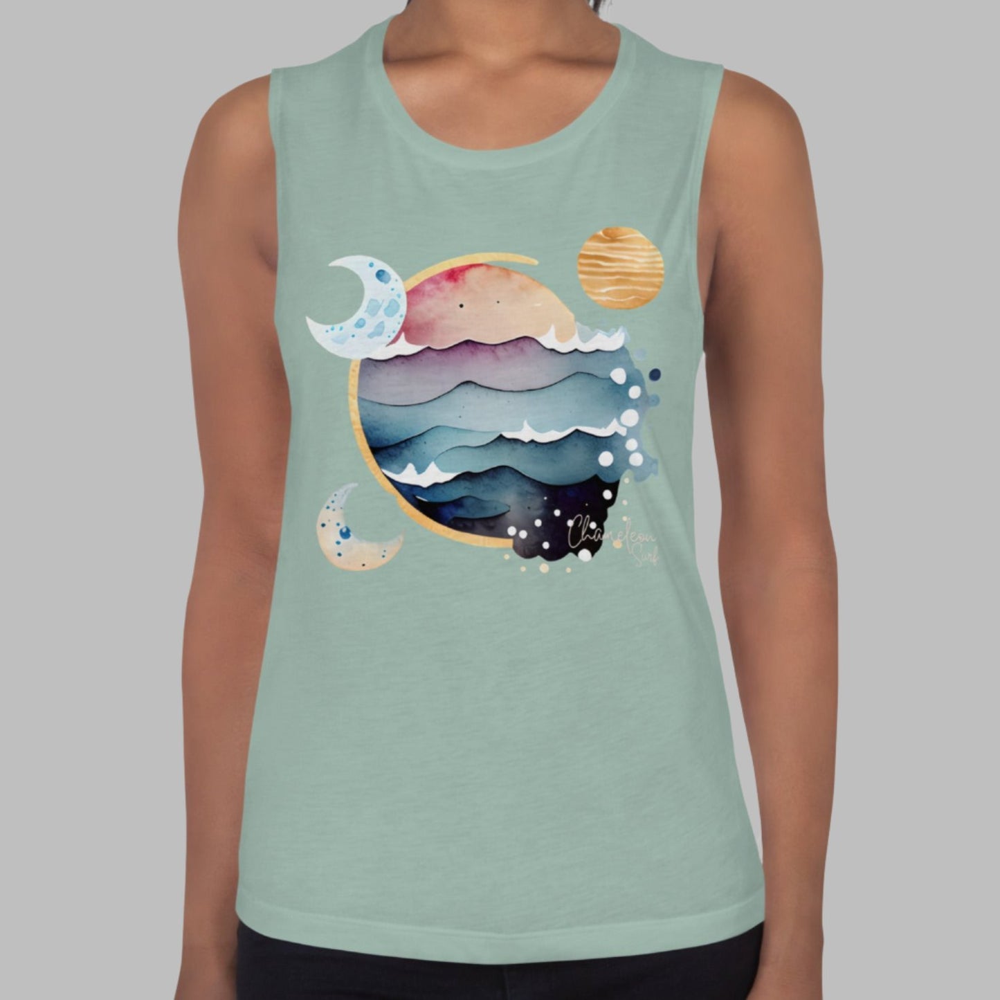 Ocean Moons Surf Women's Muscle Tank Top