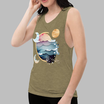 Ocean Moons Surf Women's Muscle Tank Top