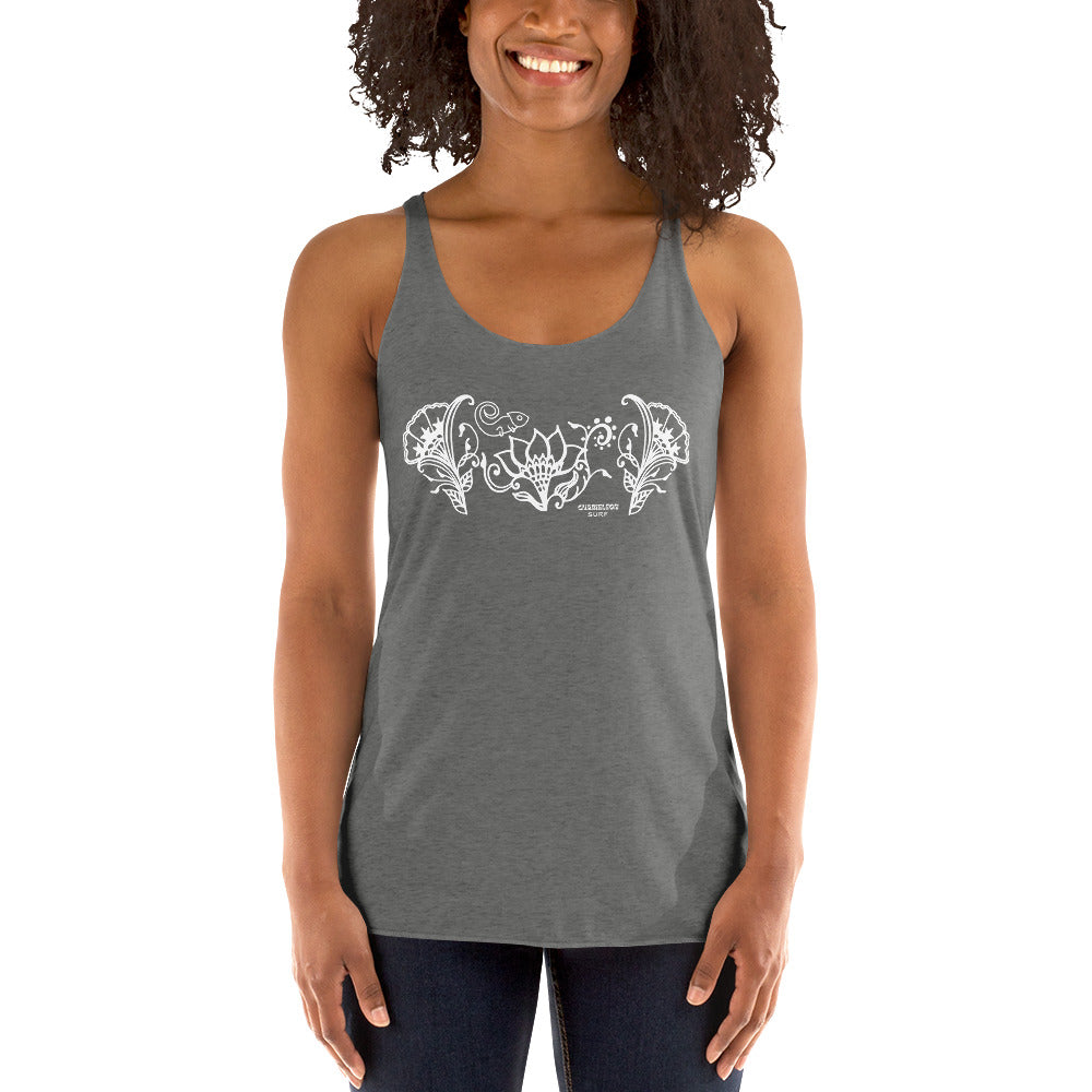 Chameleon Flowers Women's Racerback Tank